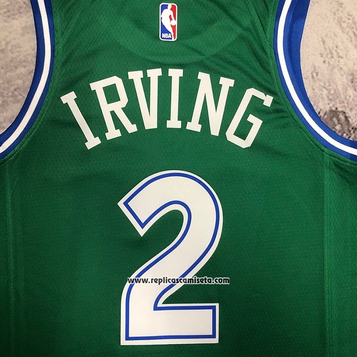 Camiseta Dallas Mavericks Kyrie Irving #2 Hardwood Classics 2022-23 Verde
